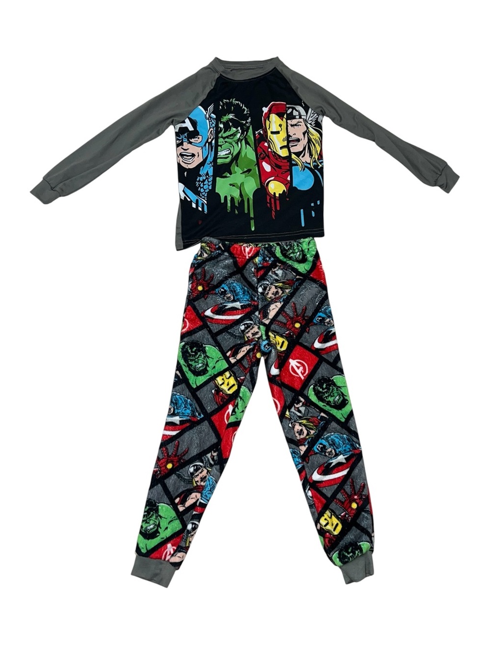 Marvel Avengers Pyjama Set Kids Boys Size Small (6) Long Sleeves Pj Pajama